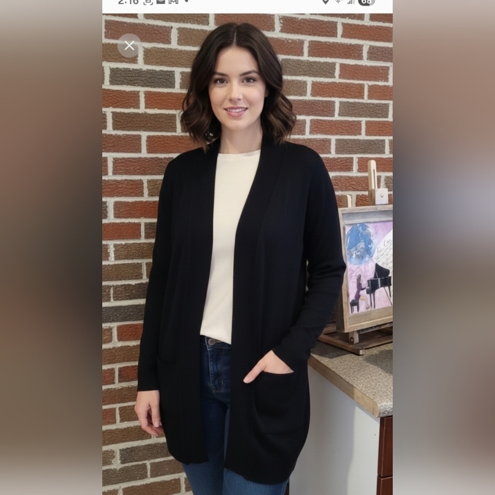 NWT By Design 3xl cardigan sweater black